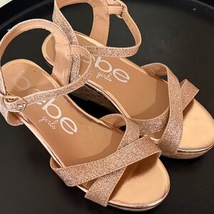Bebe Girls Sparkling Sandals - Rose Gold